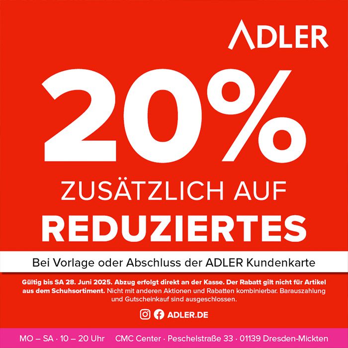 Shoppingalarm bei ADLER!